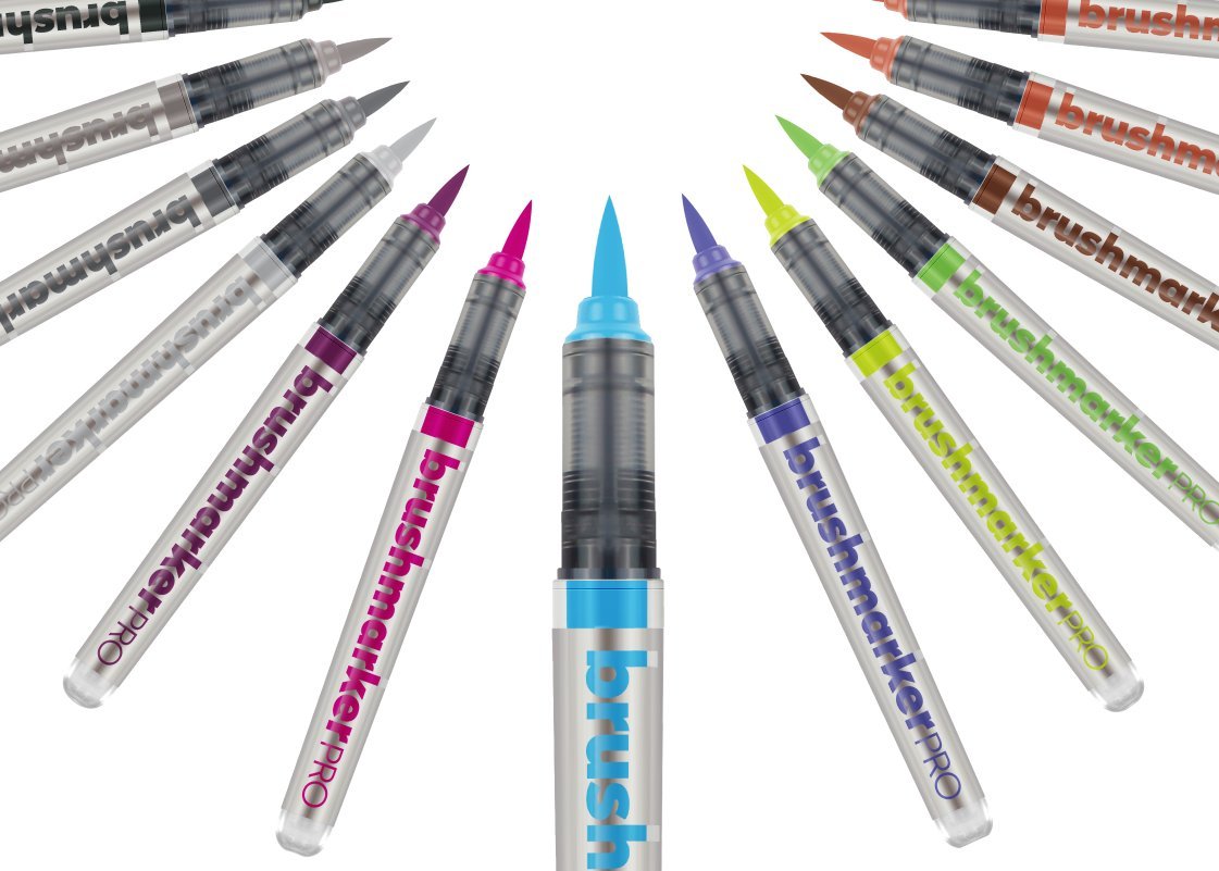 KARIN Megabox Brush Marker Pro Water-Based Brush Pen Suitable for Painting Drawing and Handlettering Multi-Coloured KAR27C7 Assorted - Image 2