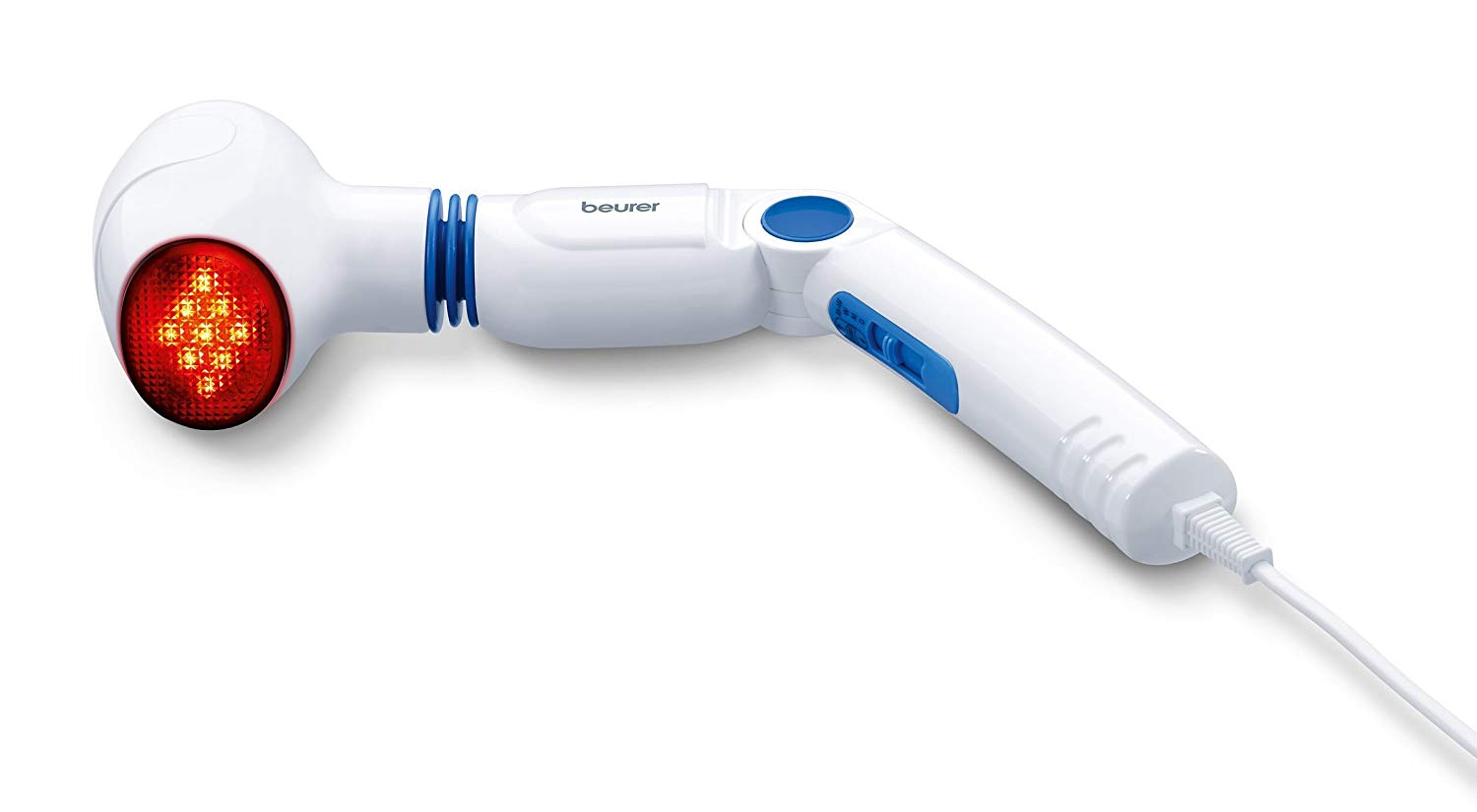 Beurer MG40 Infrared Massager, Handheld Massager With 3-Way Adjustable Handle
