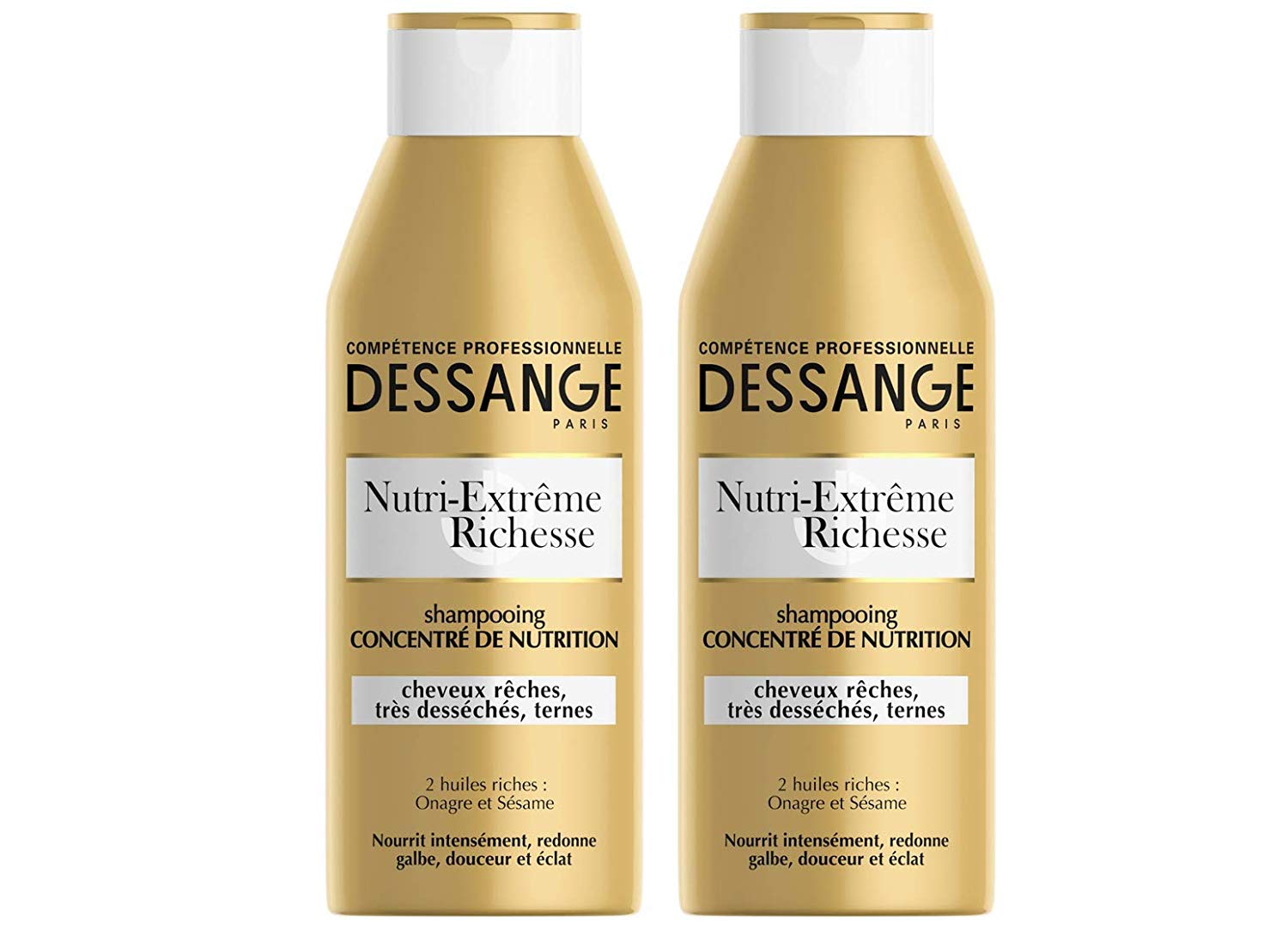 Dessange Nutri-Extrême Richesse Concentrated Nutrition Shampoo for Dry Very Dry or Dull Hair - 250 ml - Set of 2