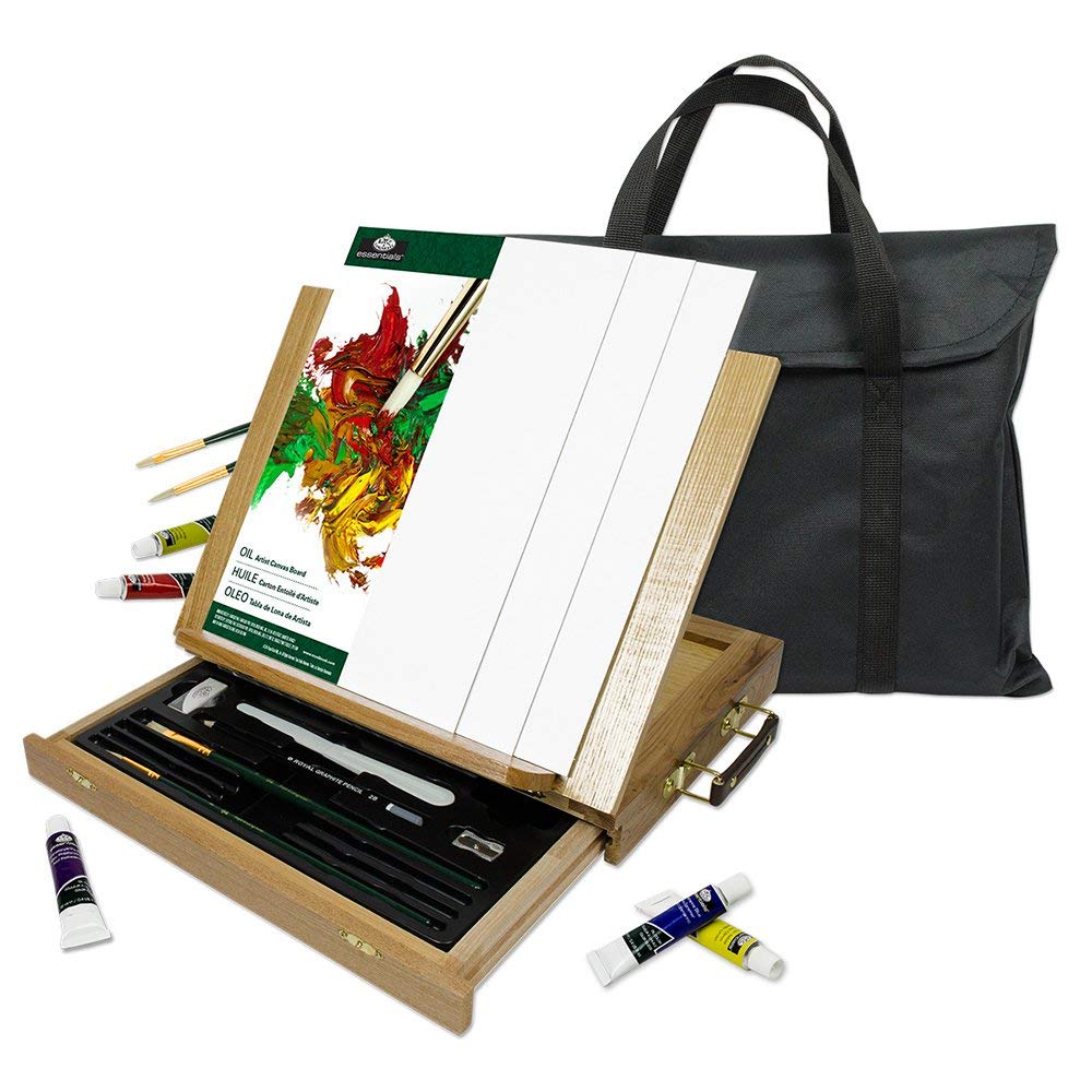 Royal and Langnickel Oil Painting Art Easel Set, Blue/White, 26 cm (D) x 33.5 cm (W) x 5 cm (H) - Image 2