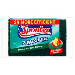 Spontex Washups Sponge Scourers - Pack of 6, Total 12