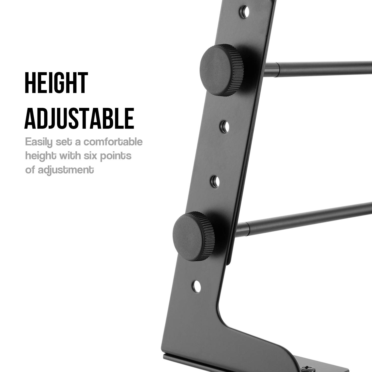 TIGER LEC14BK Adjustable Table Top DJ Laptop Stand with Desk Clamps 29