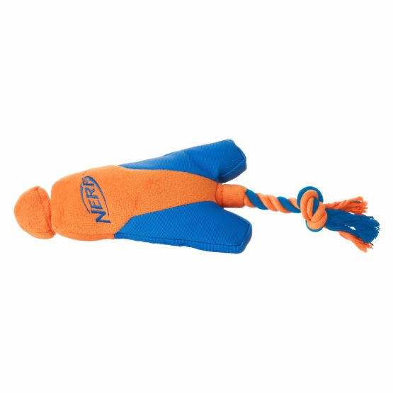 Nerf Dog Trackshot Arrowhead Launcher with Interactive Design, Great for Fetch, Launches up to 75 ft, Single Unit, Blue/Orange - Image 2