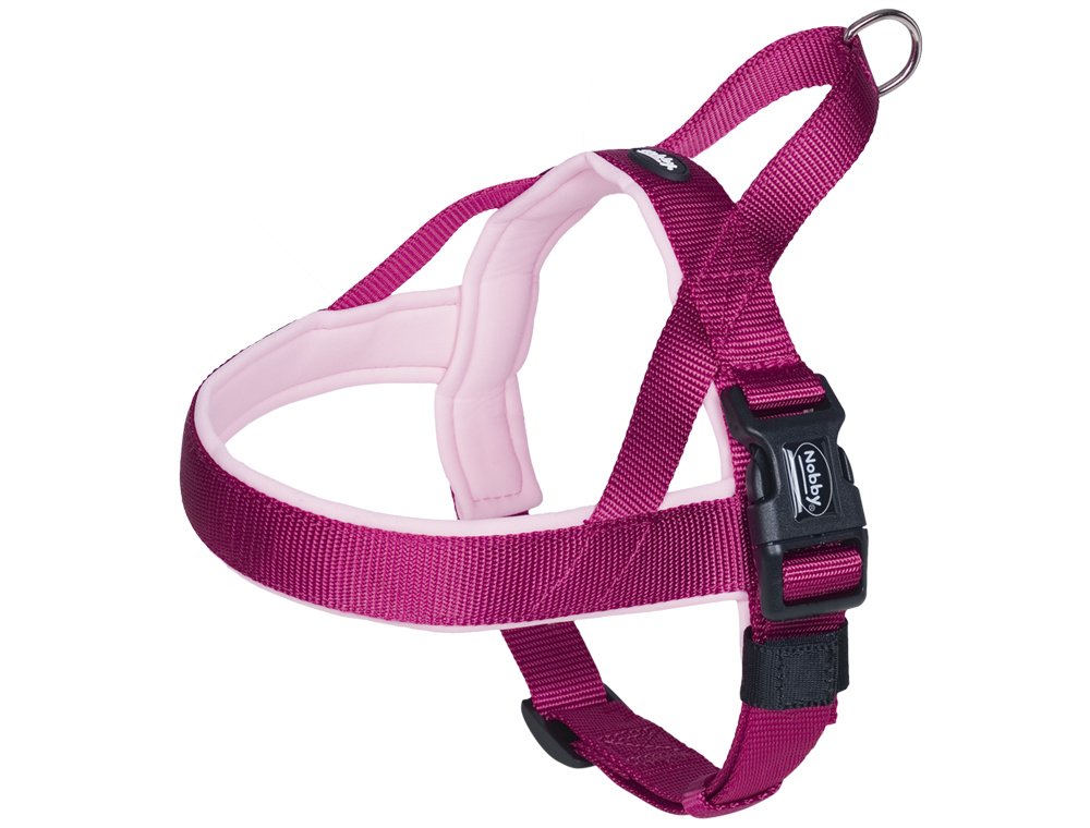 Nobby Classic Preno Norwegian Harness, 60-76 cm+46 cm/25-35 mm, Raspberry/Pink, L (Pack of 1)