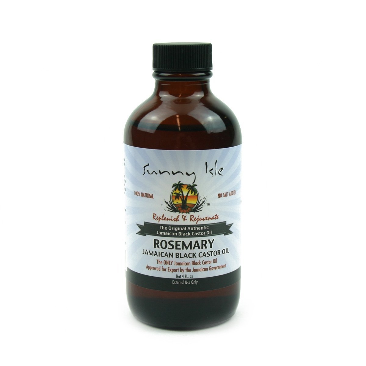 Sunny Isle Rosemary Jamaican Black Castor Oil 4oz, No Color, 120 ml (Pack of 1)