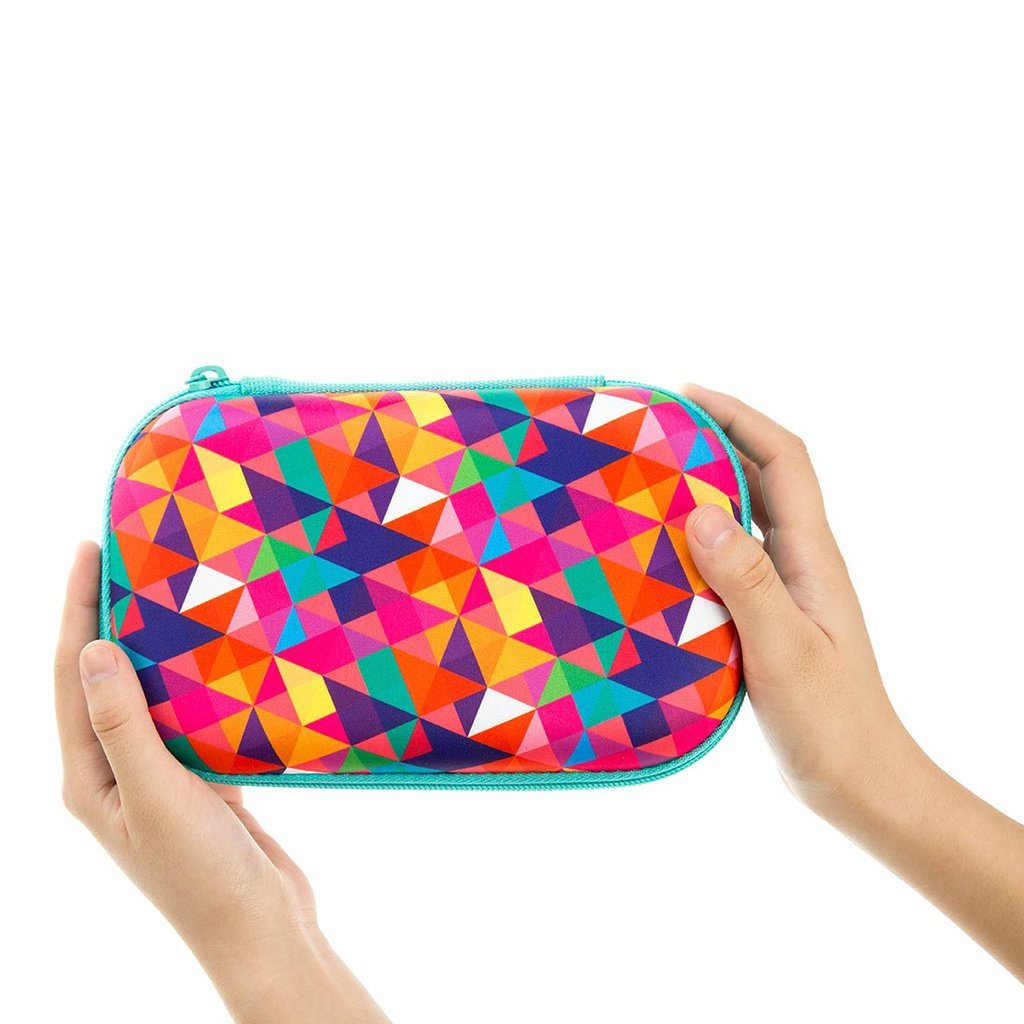 ZIPIT Colorz Pencil Case/Pencil Box/Storage Box/Cosmetic Makeup Bag, Colorful, Bunte Dreiecke - Image 4