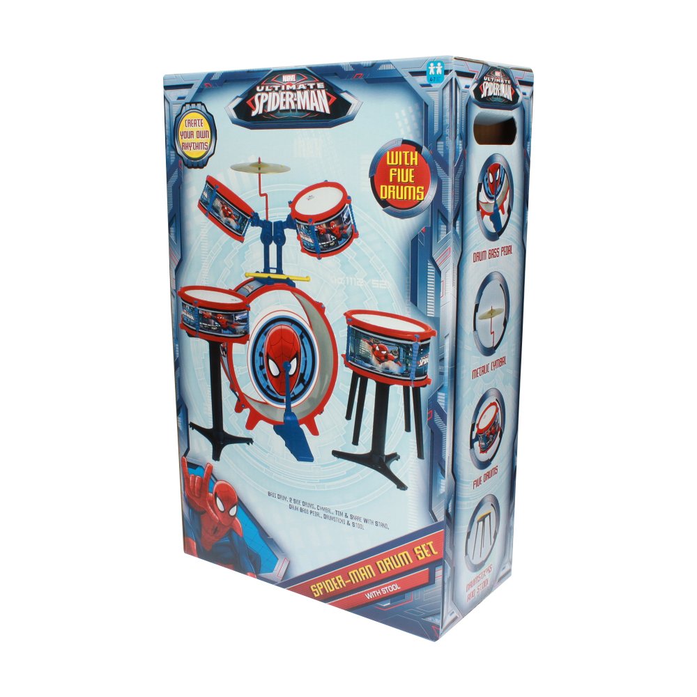 Reig Spiderman Drum kit 5Piece BigaMart