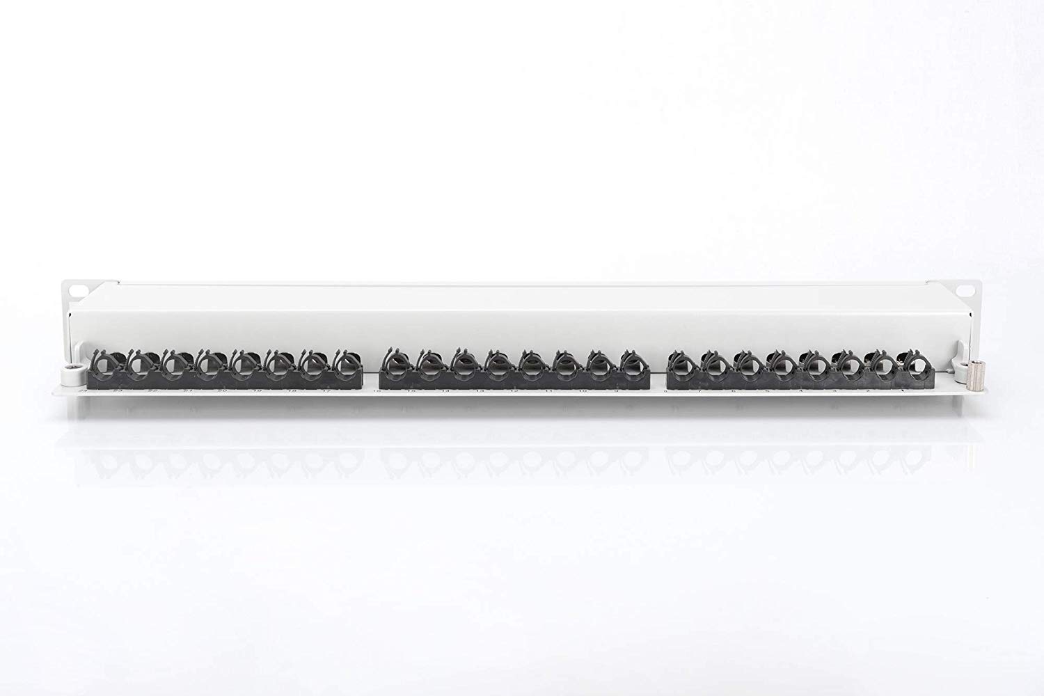 DIGITUS patch panel - 19-inch - Cat-6A - 24-port RJ45 - Shielded - LSA patch field - Rack mount 1U - Grey - Image 4