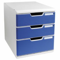 Exacompta Modulo A4 Office, 3 Closed drawers - Light Grey/Blue