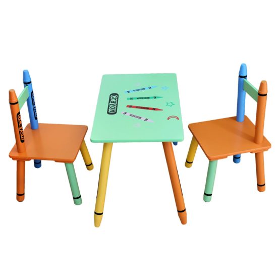 Kiddi Style Childrens Wooden Table and Chair Set , Pink - Image 4