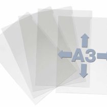 Durable Transparent Document Pockets A3 | Rigid Plastic Wallet with Thickness of 0.30 mm | Pack of 10 Clear Pockets
