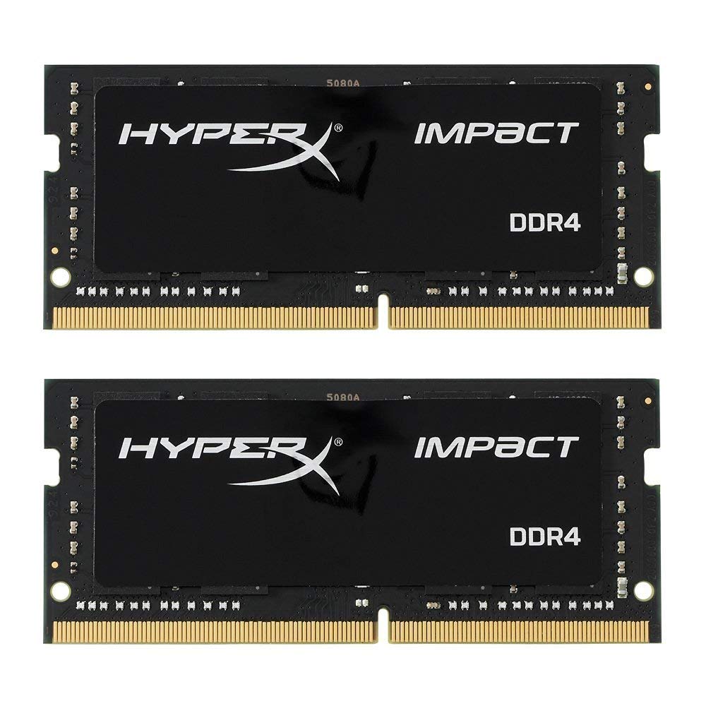 HyperX Impact DDR4 HX426S15IB2K2/32 Memory 2666 MHz CL15 SODIMM 32 GB Kit (2x16 GB), Black