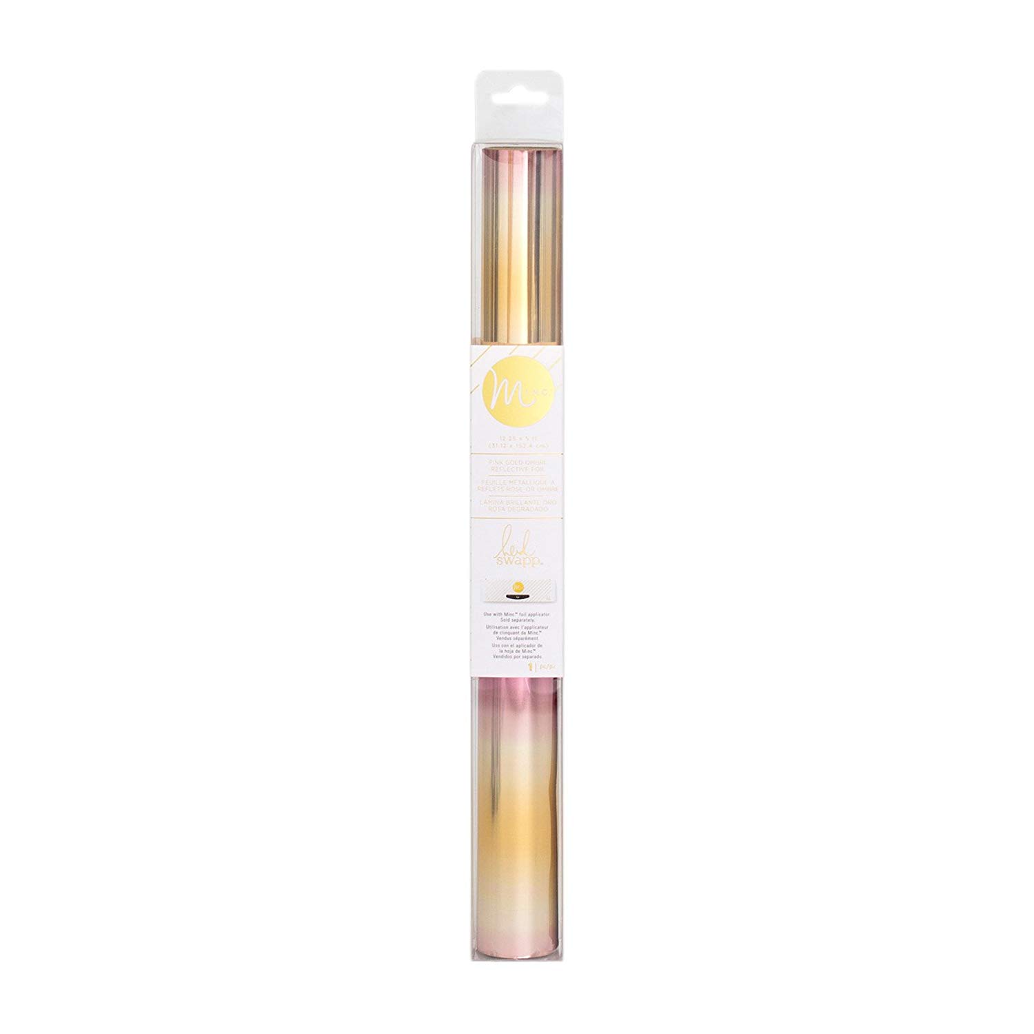 American Crafts 312990 Minc Reactive Foil 12.25-inch-Pink/Gold Ombre 5' Roll, Other, Multicoloured, 3.81x3.81x34.92 cm