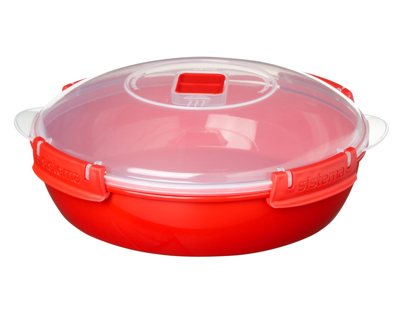 Sistema Round Microwave Container, Red, 1300 ml (1 Count) - Image 2