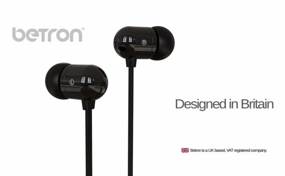 Betron B750s Earphones, Wired In-Ear Headphones Earphones, Noise Isolating, Tangle-Free Cable, Enhanced Bass, Black - Image 2
