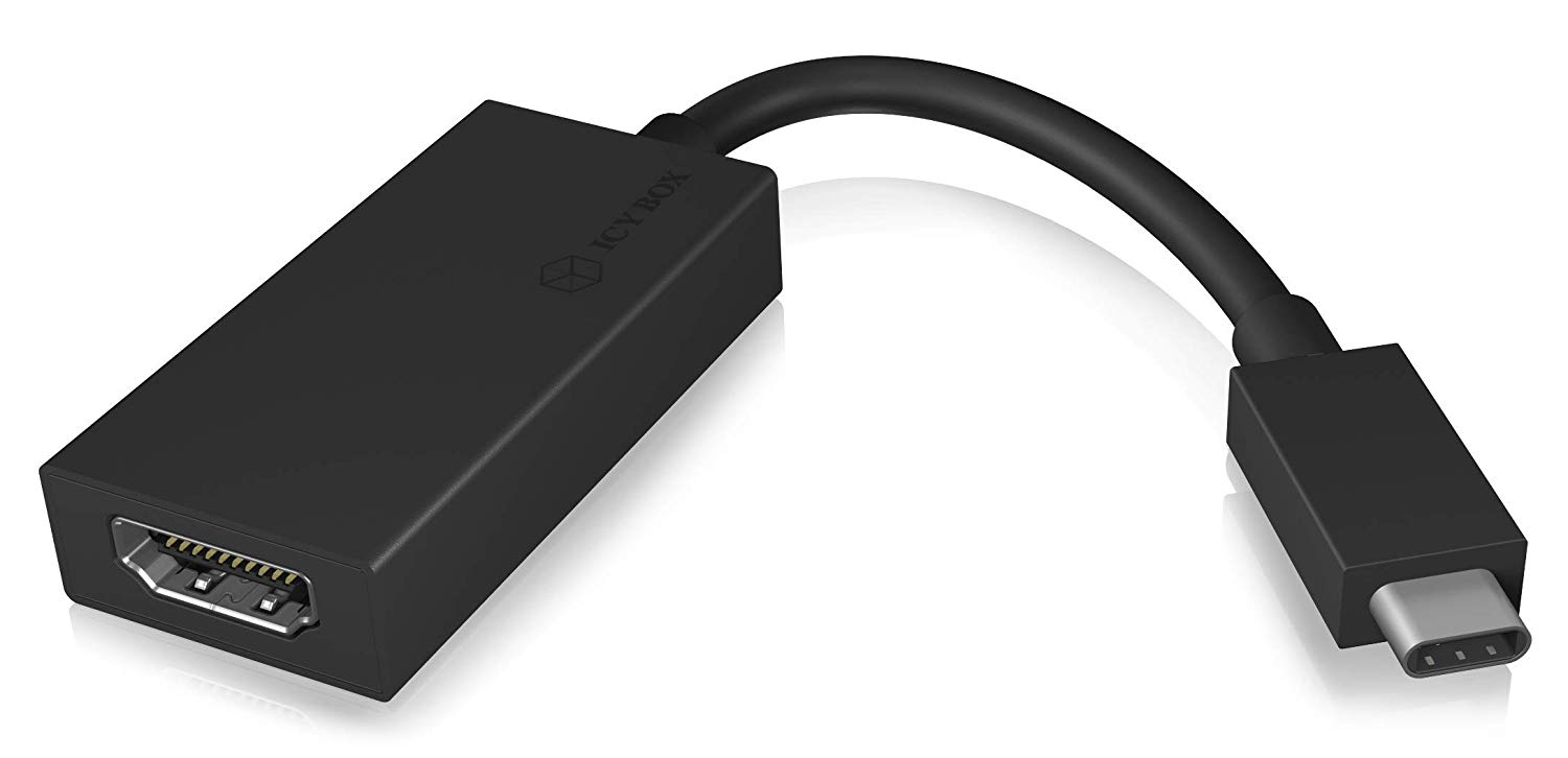 ICY BOX IB-AC534-C Video Adapter USB Type-C (Alternate Mode) to HDMI, 4K Resolution (4096x2160/60Hz), Thunderbolt 3, Black