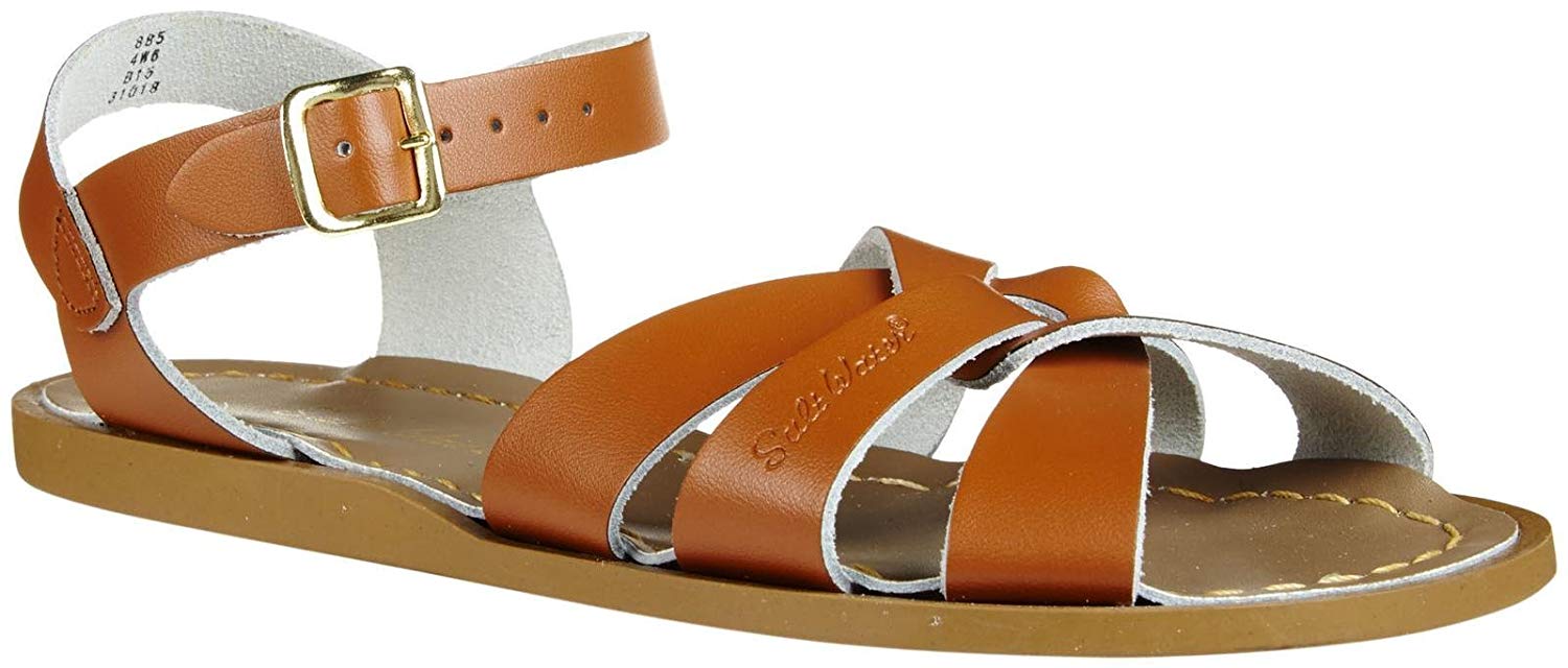Salt Water Original Little Kid Leather Sandals, Tan, 13 Little Kid, 11 UK Child