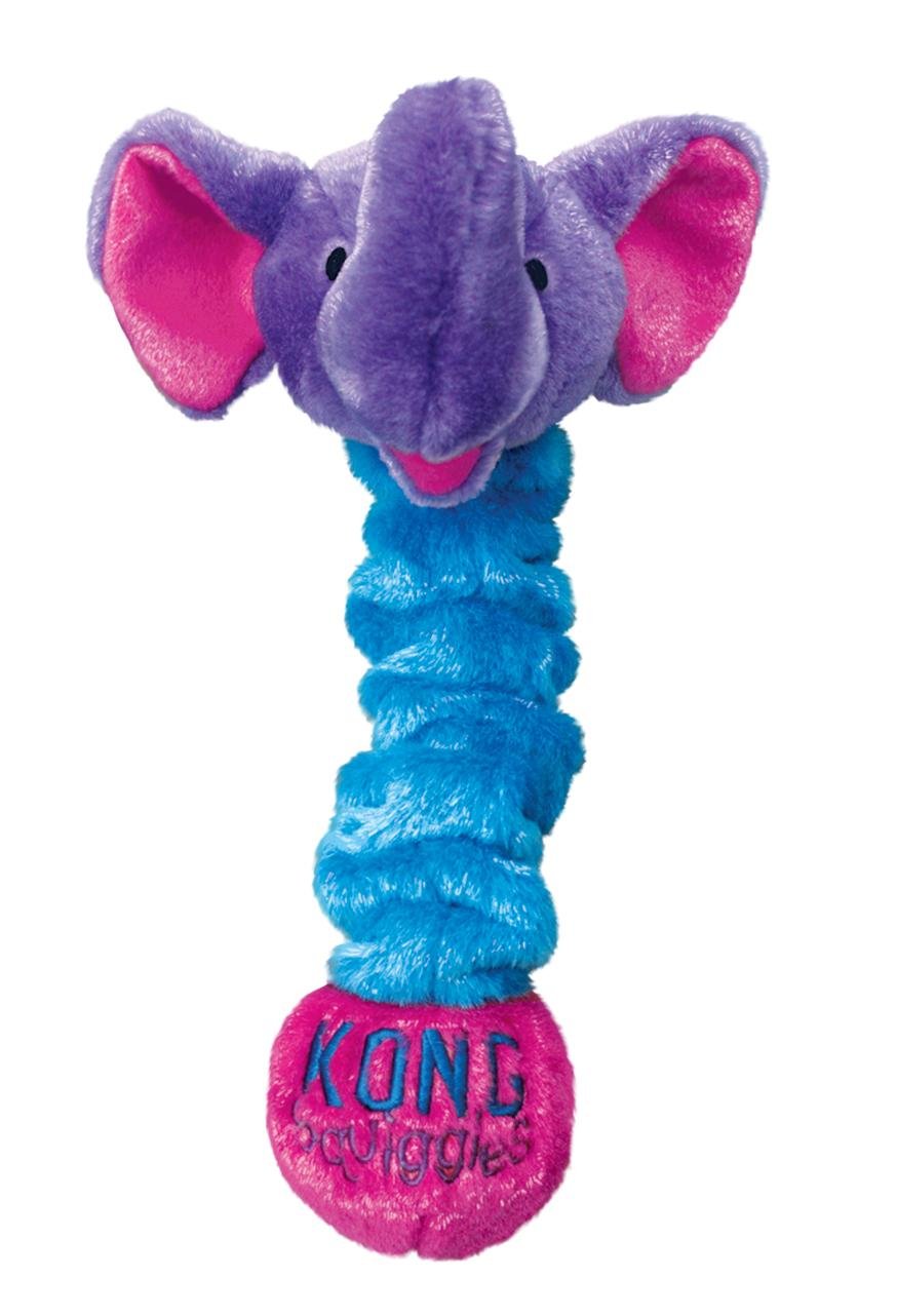 KONG - Squiggles - Stretchy Plush Dog Toy with Squeaker (Assorted Characters) - For Medium Dogs - Image 3
