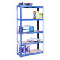 Garage Shelving Units: 150cm x 75cm x 30cm | Heavy Duty Racking Shelves for Storage - 1 Bay, Blue 5 Tier (175KG Per Shelf), 875KG Capacity | For Workshop, Shed, Office | 5 Year Warranty