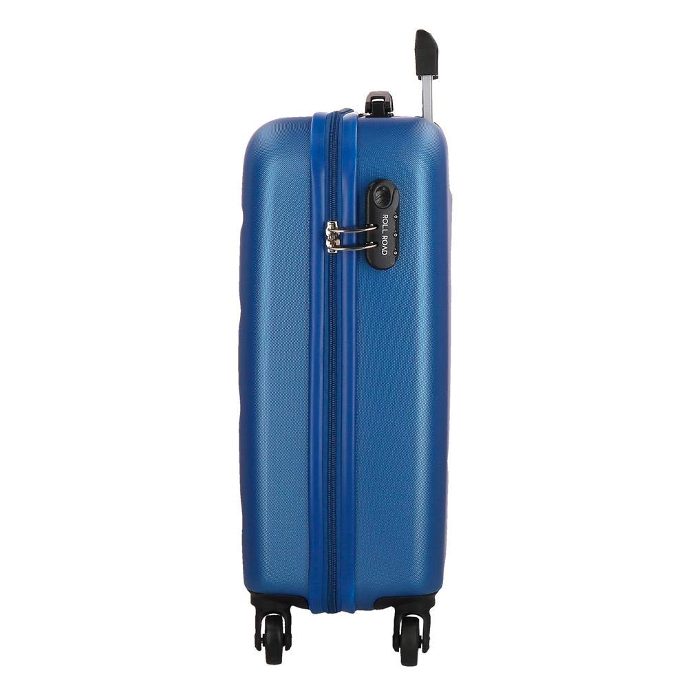 Roll Road Flex Blue Cabin Suitcase 38x54x20 cm Rigid ABS Combination Lock 35 Litre 2.5 kg 4 Wheels Hand Luggage - Image 3