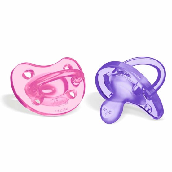 Chicco Soft ergonomic pacifier in silicone x 2, purple / pink, 16-36 months - Image 2