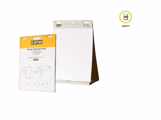 Bi-Office Tabletop Self Stick Flipchart Pad, 20 Sheets - 70 gr/m² paper, 58,5 x 50 cm - Image 3
