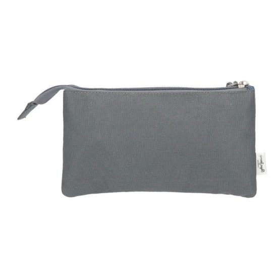 Pepe Jeans Cross Triple Pencil Case Grey 20x12x5 cms Polyester - Image 3