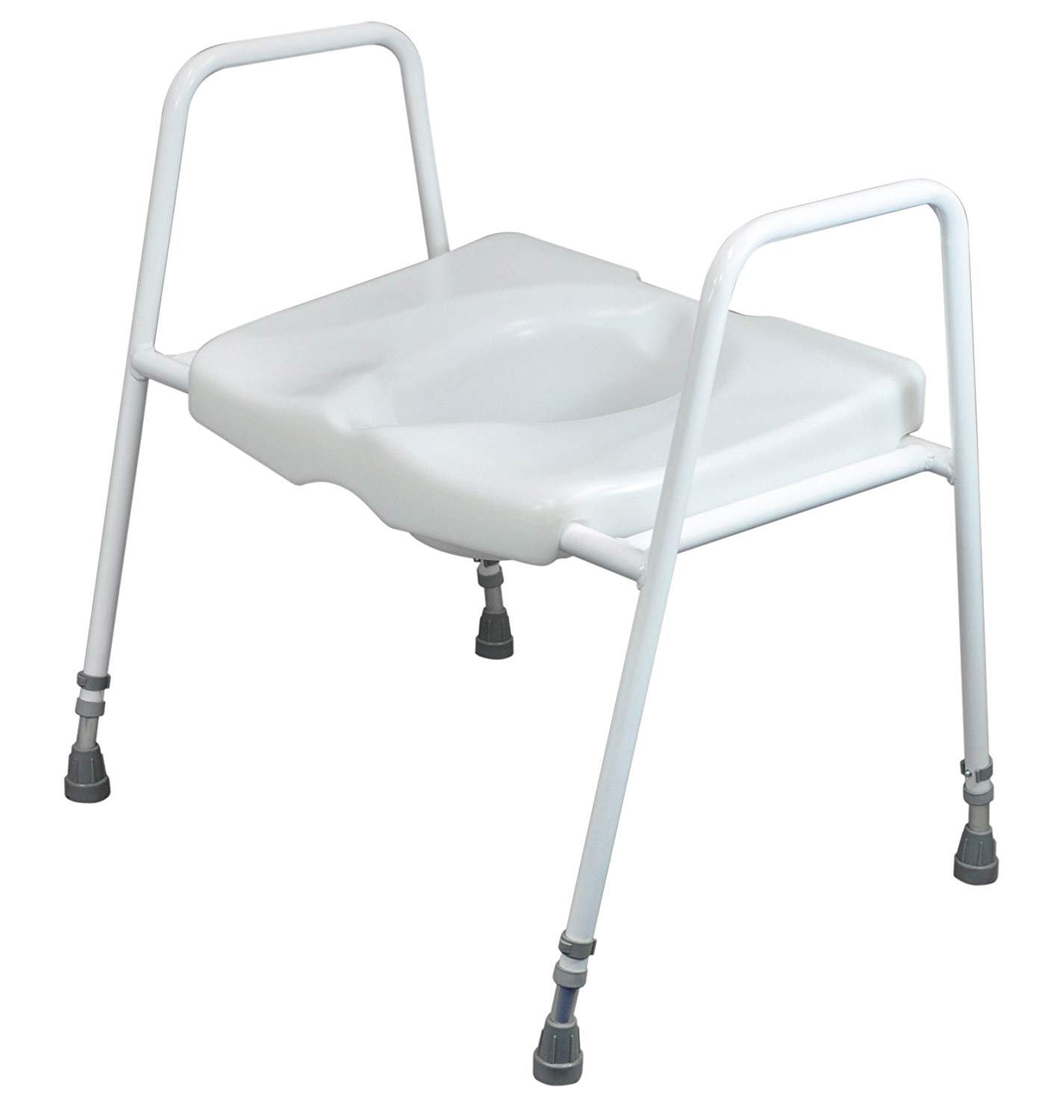 Aidapt Height and Width Adjustable Bariatric Free Standing Raised Over Toilet Seat with Arm Supports