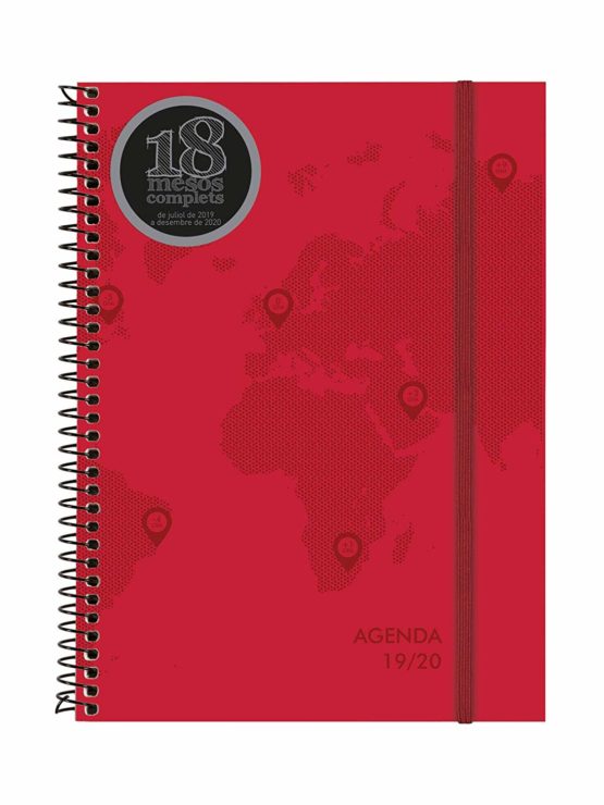 Agenda 18 Months 2019-2020 Week View Landscape Catalan