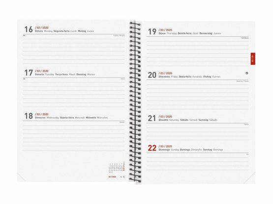 Agenda 18 Months 2019-2020 Week View Landscape Catalan - Image 4