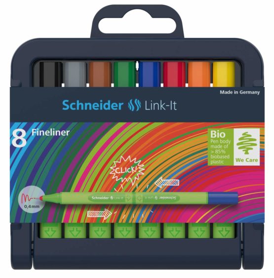Schneider 191201 Link-It Fineliner, Pack of 10 Fineliner Standard Assorted Colours