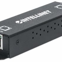 Intellinet Gigabit High-Power PoE+ Extender Repeater, IEEE 802.3at/af Power over Ethernet (PoE+/PoE), metal