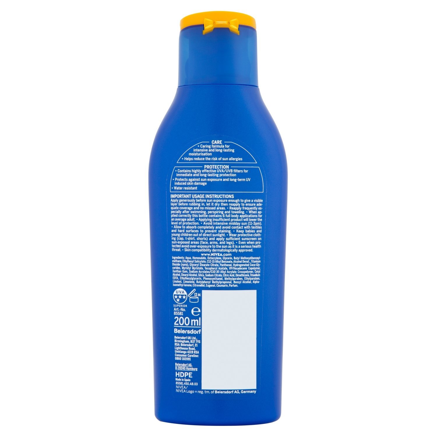 NIVEA SUN Protect & Moisture Sun Lotion SPF 30 (200 ml), Suncream with Vitamin C and Hyaluron - Image 2