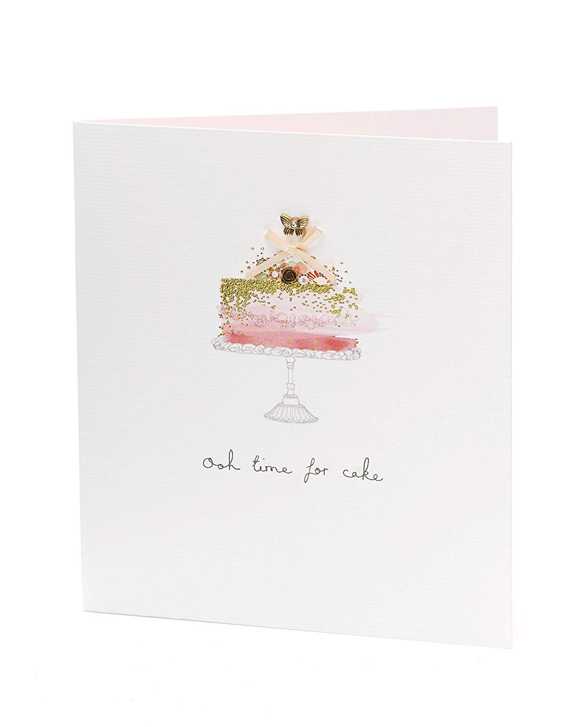 UK Greetings Birthday Card for Her/Female/Friend with Envelope - Pretty Cake Design, Pink, 137mm x 159mm - Image 3