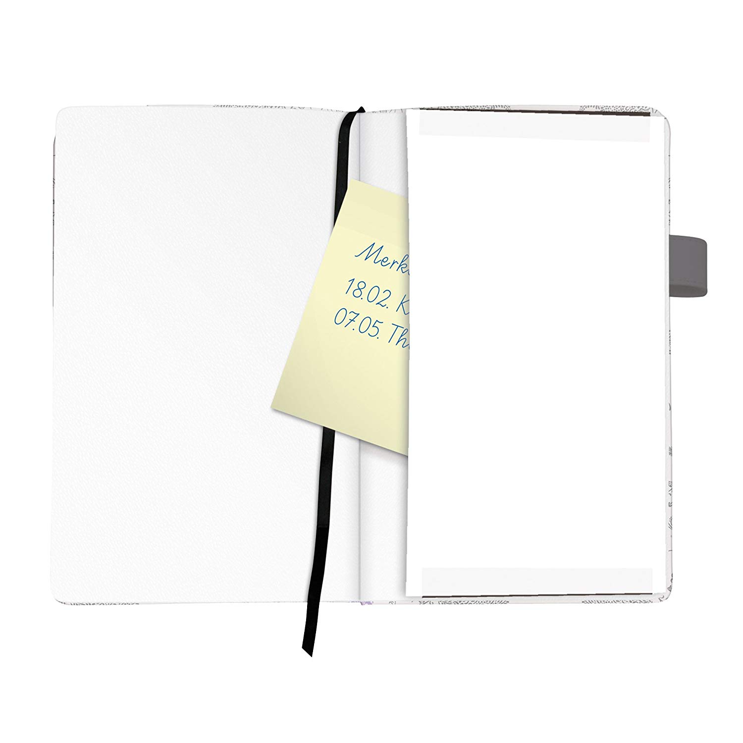 Herlitz A5 My Book Lady Dream Garden Design Hardcover Notebook with Magnetic Closure and Pen Loop, White - Image 4