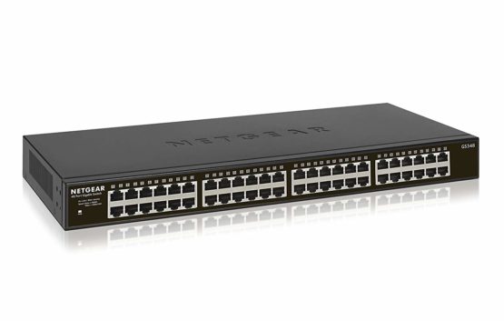 NETGEAR 48 Port Gigabit Ethernet Unmanaged Network Switch (GS348) - Desktop or Rackmount, Silent Operation, Ethernet Splitter, Plug-and-Play