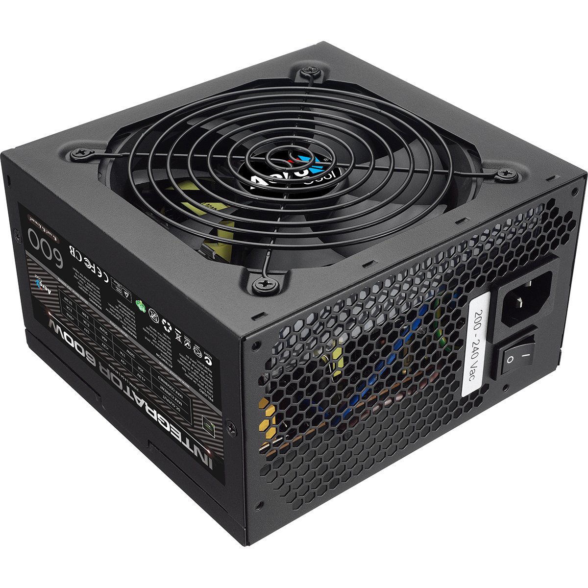 Aerocool Integrator 600 W 80 Plus Bronze Power Supply Unit with UK 3 Pin Power Lead, 600W