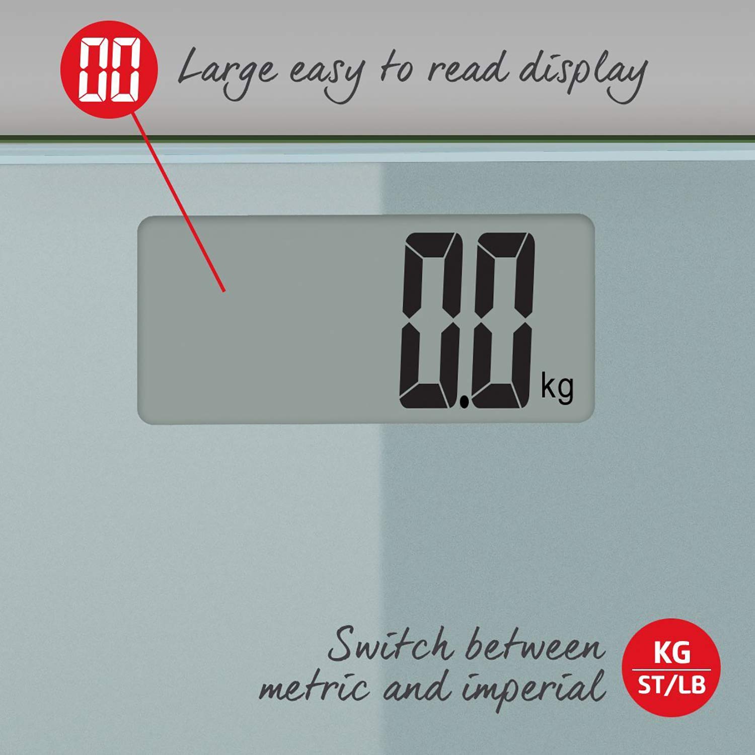 Salter Digital Bathroom Scale, Body Weight Scales for People Ultimate Accuracy, 180kg, Large Ultra Slim Platform - Image 4