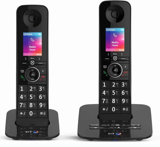 BT Premium Cordless Home Phone with 100 Percent Nuisance Call Blocking, Mobile Sync, Answer Machine, Twin Handset Pack - Image 2