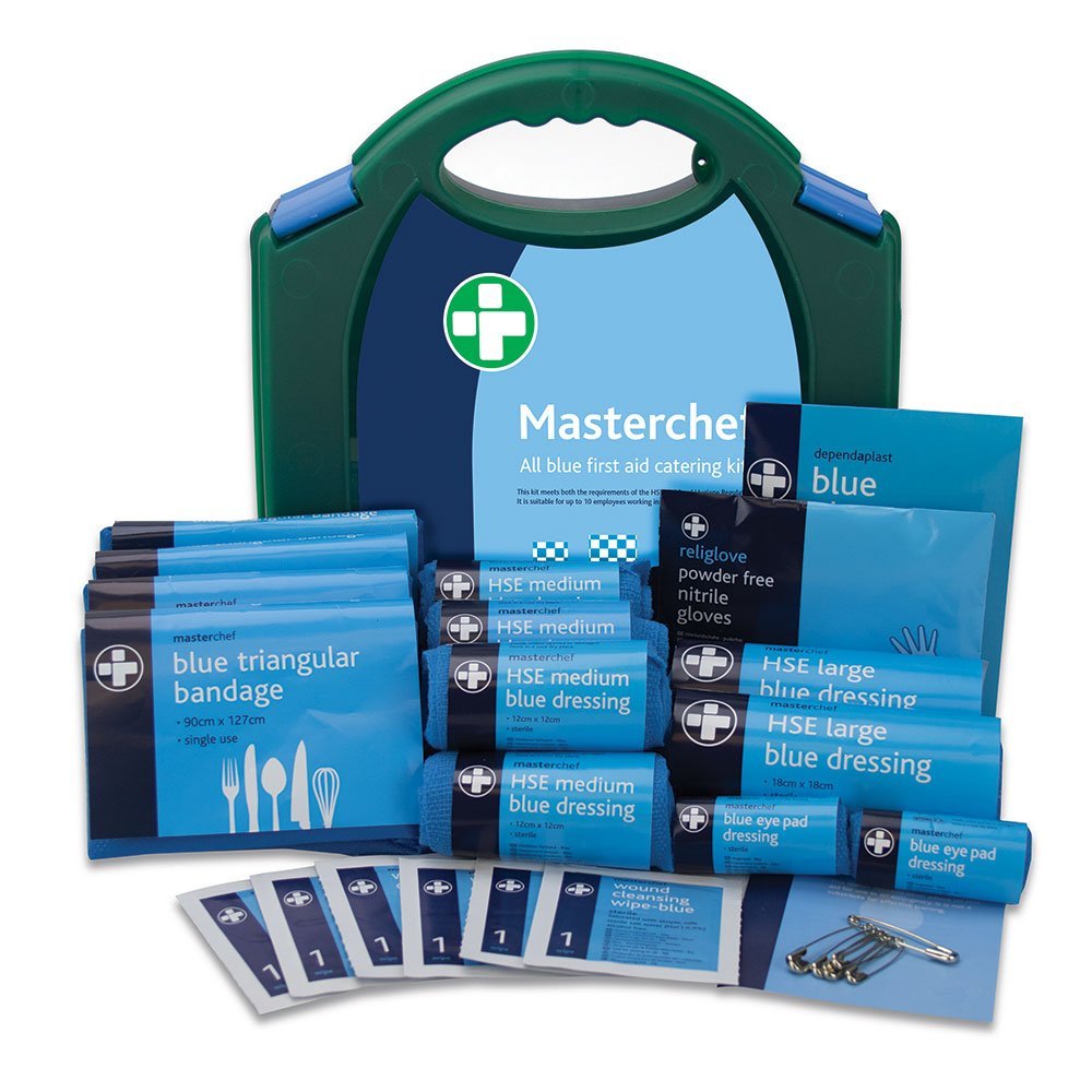Reliance Medical 10 Persons First Aid Kit, HSE MasterChef All Blue First Aid Kit for Catering (for Ref 178)