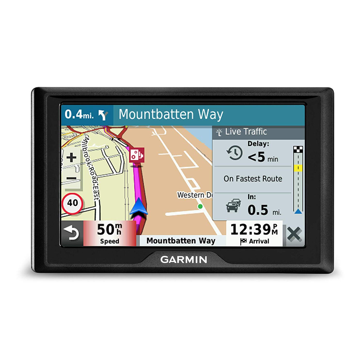 Garmin Drive 52 EU MT-S 5 Inch Sat Nav with Map Updates for UK Ireland and Full Europe