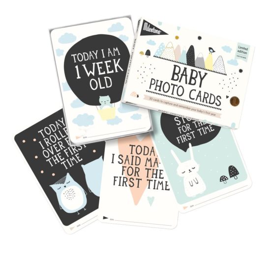 Milestone Over The Moon Baby Keepsake Cards Newborn’s First Year Memories - Image 2
