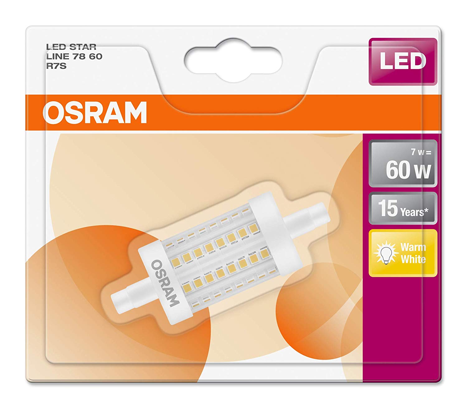 Osram Star Special Line LED Beam Angle Lamp, Plastic, Warm White, R7s, 7 W - Image 3