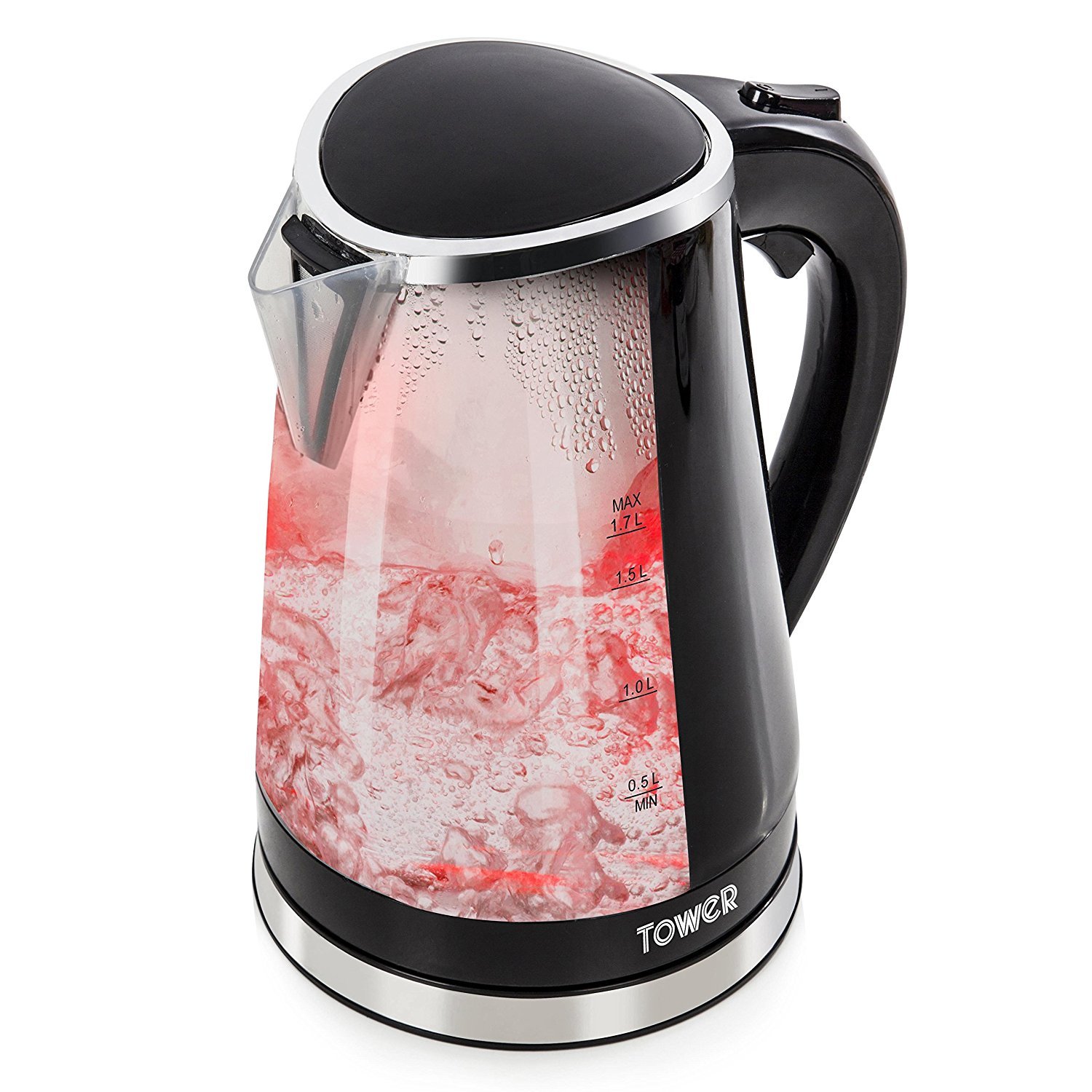 Tower T10012 LED Colour Changing Kettle, 360° Swivel Base, Large Viewing Window, Easy Fill Lid, Removable Filter - Image 4