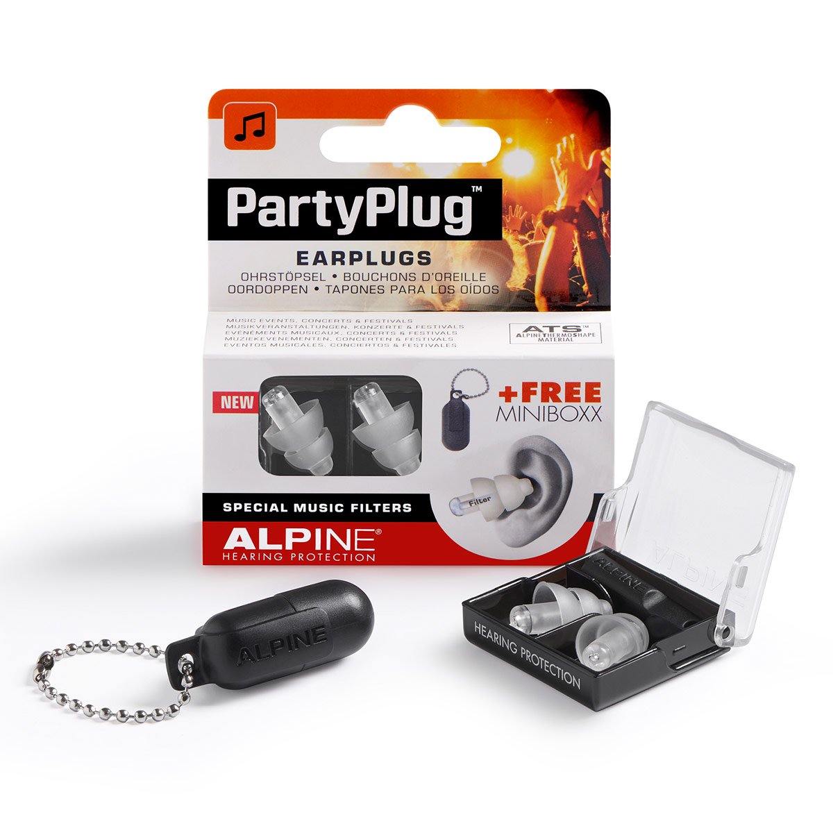 Alpine PartyPlug Ear Plugs for Concerts, Noise Cancelling Ear Plugs for Party and Clubbing