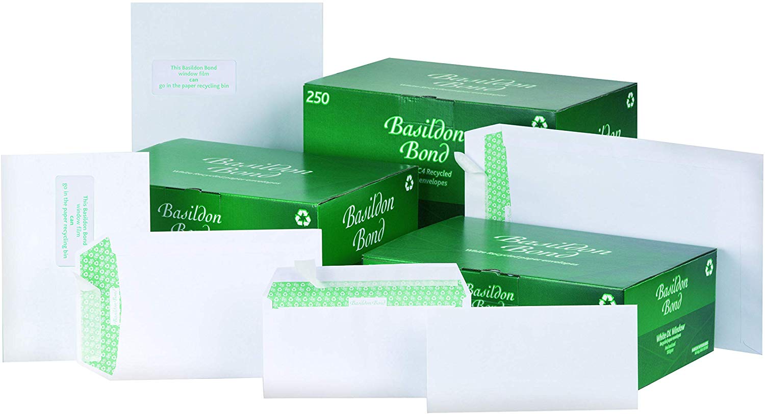 Basildon Bond C5 Recycled White 120gsm Window Peel & Seal Pocket, Box 500 Envelopes,J80119 - Image 4