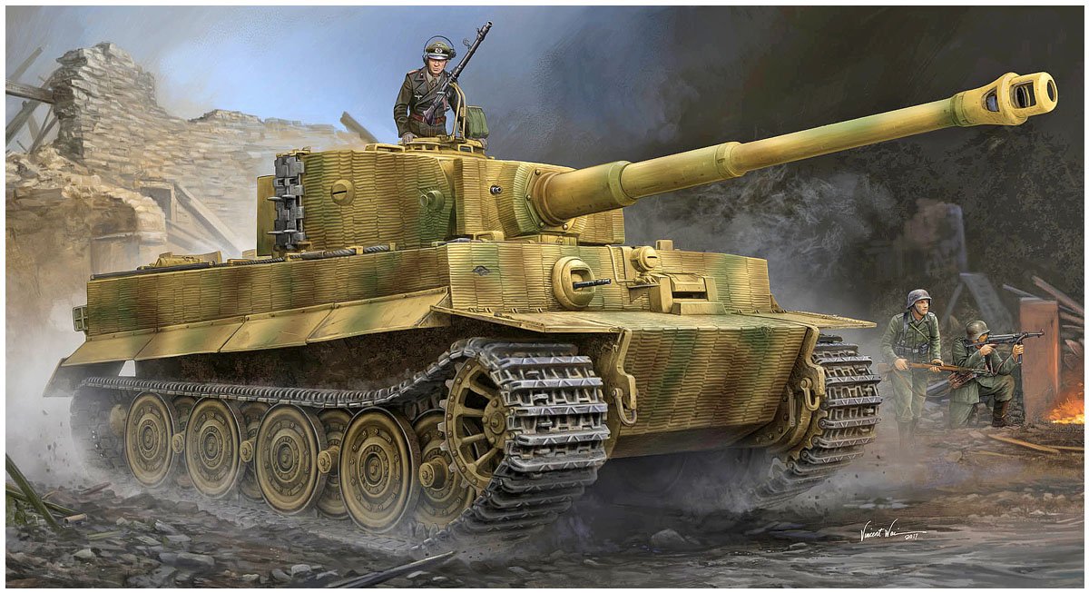 Trumpeter 1:35 - Pz.Kpfw.VI Ausf.E Tiger I + Zimmerit Late, Various