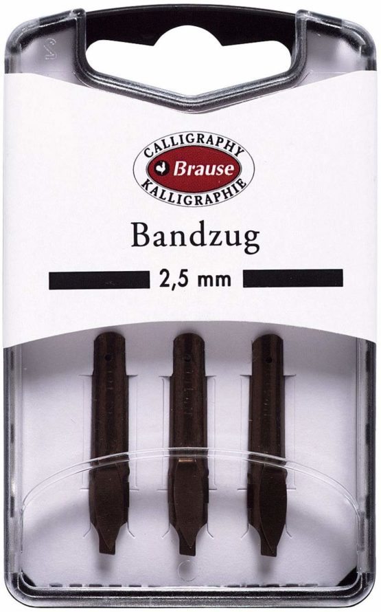Brause 318025B - Pack of 3 Bandzug 2.5 mm Metal Nibs