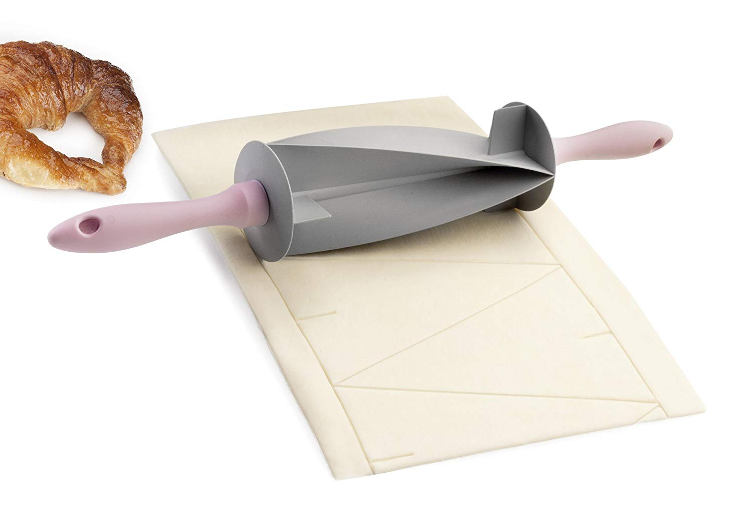 Ibili Plastic Croissant Roll Cutter, Grey/Pink, 18 x 10 cm, 18 x 10 x 10 cm - Image 2