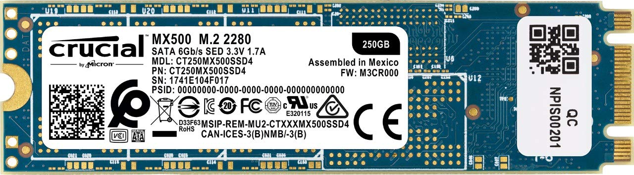 Crucial MX500 250 GB CT250MX500SSD4-Up to 560 MB/s (3D NAND, SATA, M.2 Type 2280SS, Internal SSD), Black - Image 3